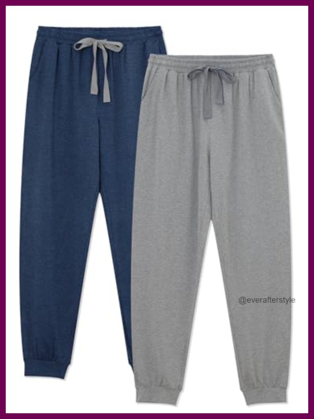 Men's Cotton Pajama Bottoms Jogger Pants with Pockets Sleep Lounge